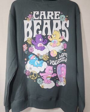 Care Bears '' Love yourself'' green hoodie size medium men